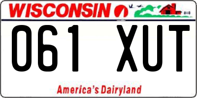 WI license plate 061XUT
