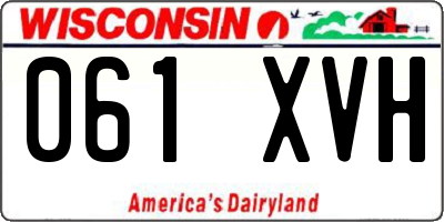 WI license plate 061XVH