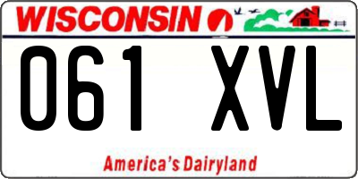 WI license plate 061XVL