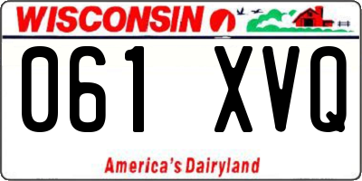 WI license plate 061XVQ