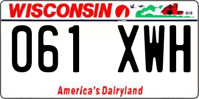 WI license plate 061XWH