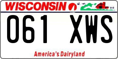 WI license plate 061XWS