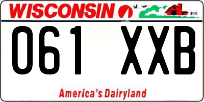 WI license plate 061XXB