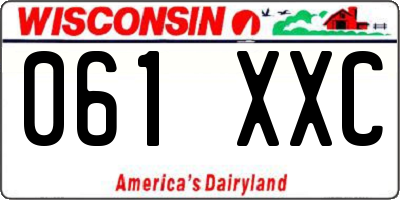 WI license plate 061XXC