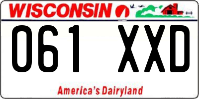 WI license plate 061XXD