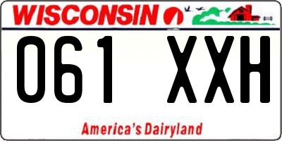 WI license plate 061XXH