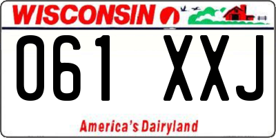 WI license plate 061XXJ