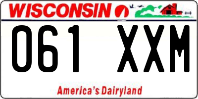 WI license plate 061XXM