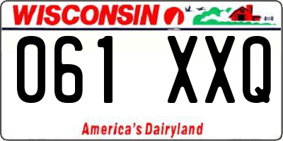 WI license plate 061XXQ