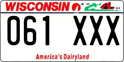 WI license plate 061XXX