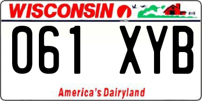 WI license plate 061XYB