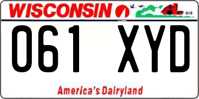 WI license plate 061XYD