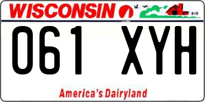 WI license plate 061XYH