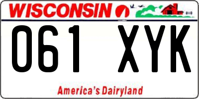 WI license plate 061XYK