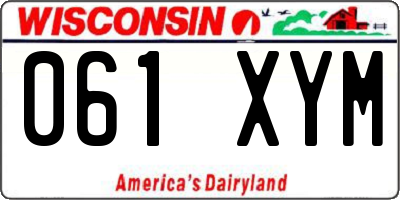 WI license plate 061XYM