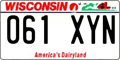 WI license plate 061XYN