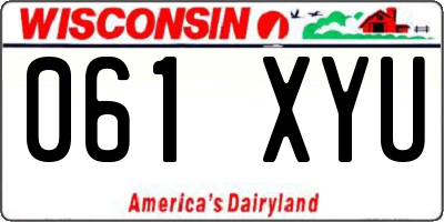 WI license plate 061XYU