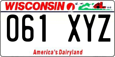 WI license plate 061XYZ