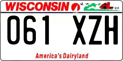 WI license plate 061XZH