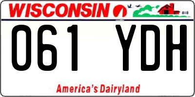 WI license plate 061YDH