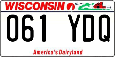 WI license plate 061YDQ