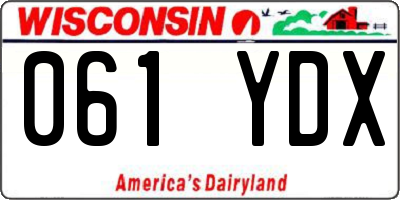 WI license plate 061YDX