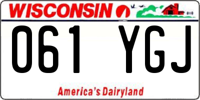 WI license plate 061YGJ