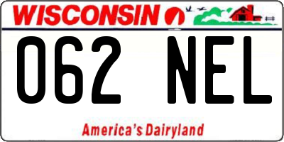 WI license plate 062NEL