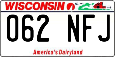 WI license plate 062NFJ