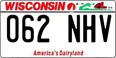 WI license plate 062NHV