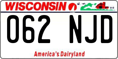 WI license plate 062NJD