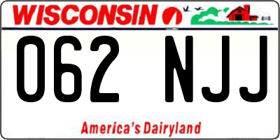 WI license plate 062NJJ