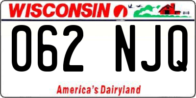 WI license plate 062NJQ