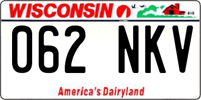 WI license plate 062NKV