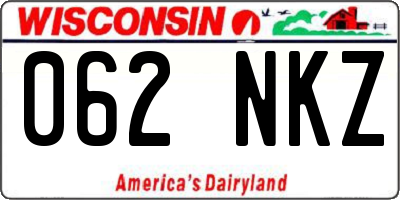 WI license plate 062NKZ