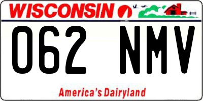 WI license plate 062NMV