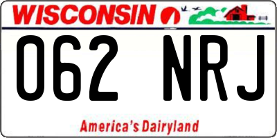 WI license plate 062NRJ
