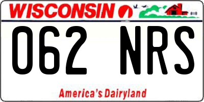 WI license plate 062NRS