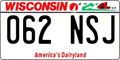WI license plate 062NSJ