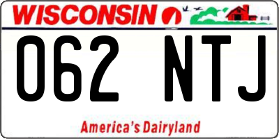 WI license plate 062NTJ