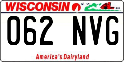 WI license plate 062NVG