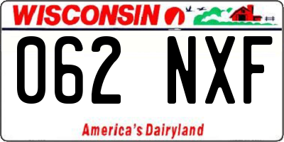 WI license plate 062NXF