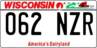 WI license plate 062NZR