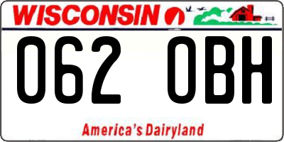 WI license plate 062OBH