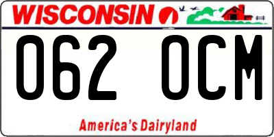WI license plate 062OCM
