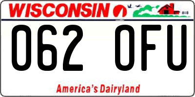 WI license plate 062OFU