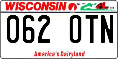 WI license plate 062OTN