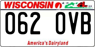 WI license plate 062OVB