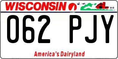 WI license plate 062PJY