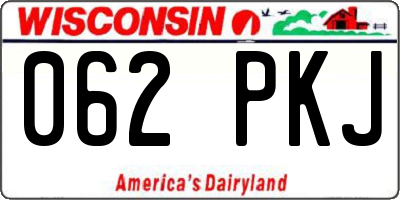 WI license plate 062PKJ
